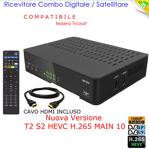 Decoder combo tivusat - decoder, hd